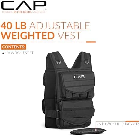 CAP Barbell 40lb vest with 2.5lb weighted bags