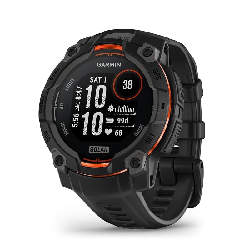 Garmin Instinct 3 Solar GPS watch in black