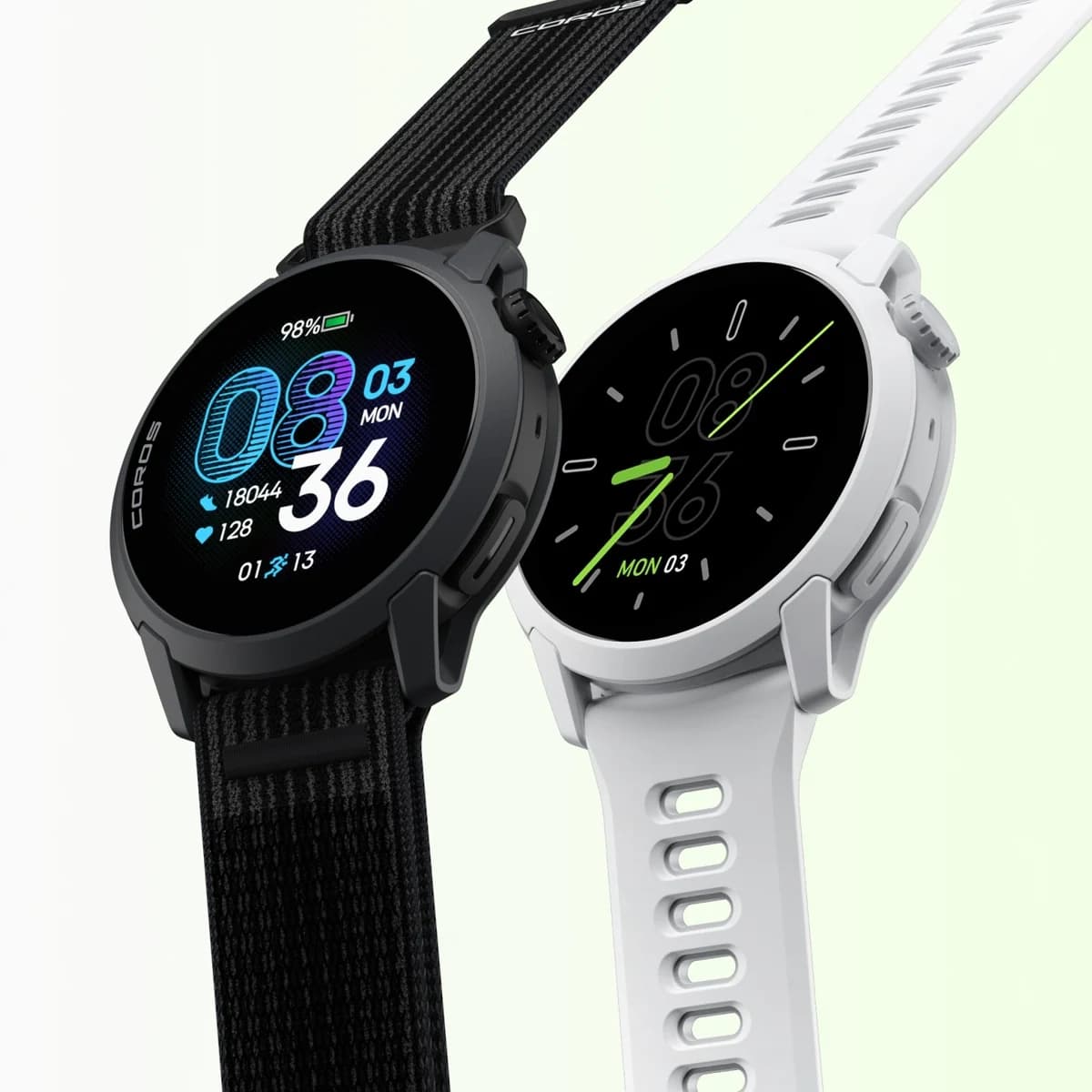 Black and white COROS PACE 4 GPS watches