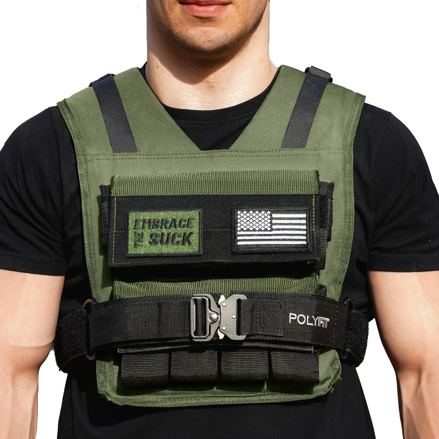 Polyfit Warrior adjustable weighted vest, heavier build