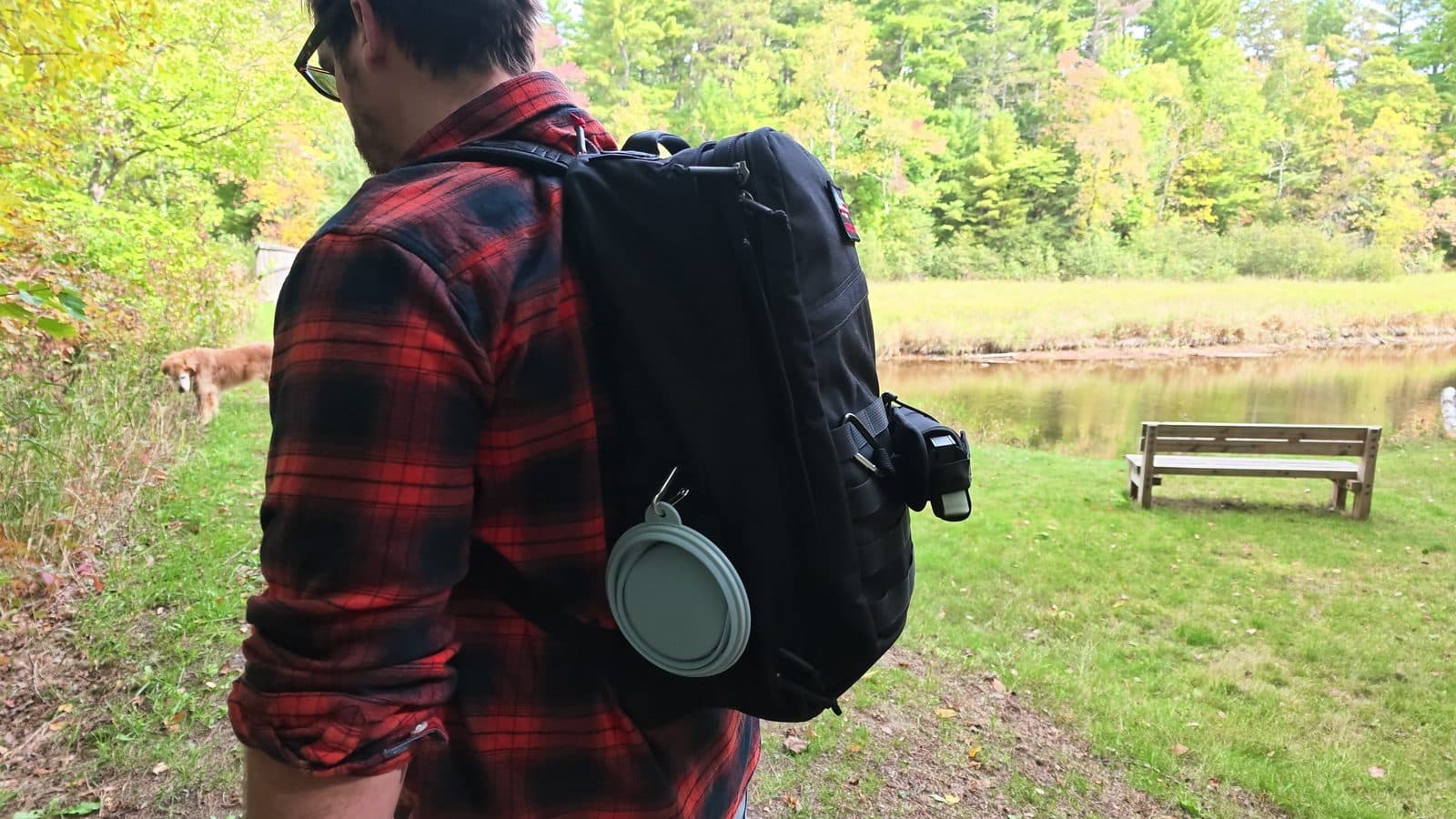 The black GR2 on my back at Round Lake