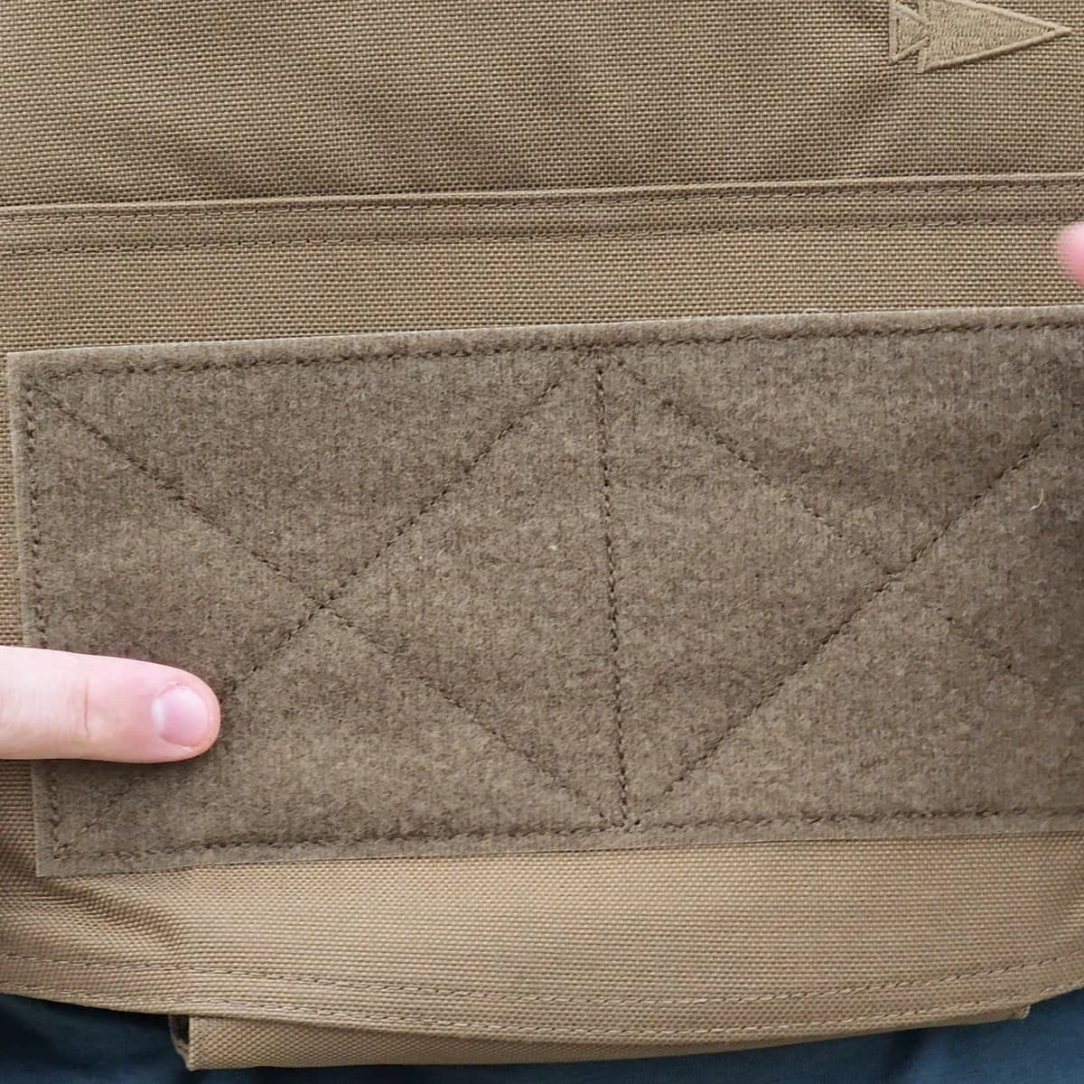 The cummerbund overlap on my L/XL vest