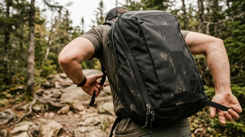 Rucking-Rucksack auf Trail-Gelände getestet