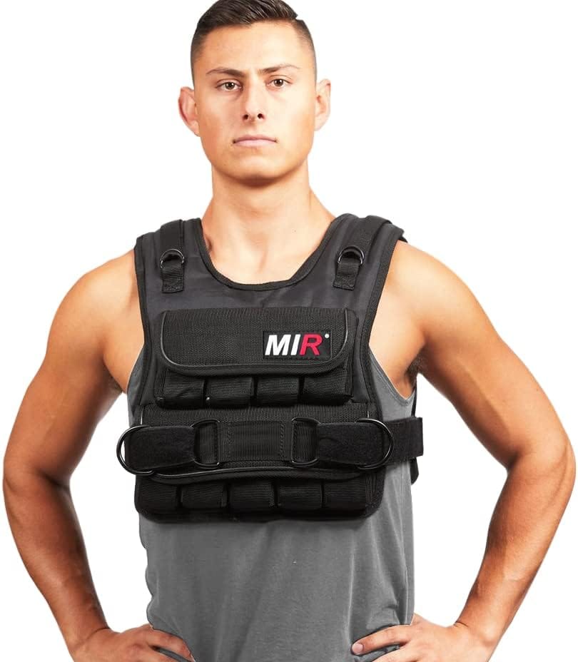 The Mir Short Weighted Vest worn by a person - the mobility-focused mid-tier pick from the lineup