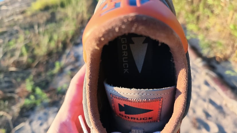 Looking into the Mackall 45 heel collar and insole with the GORUCK tab