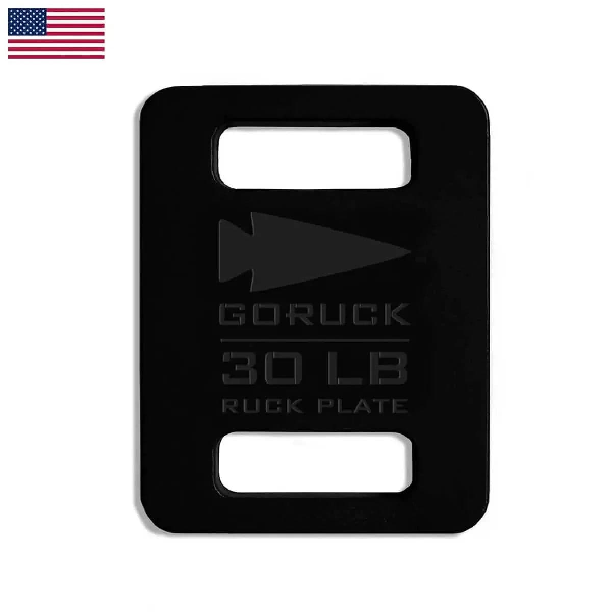 Black GORUCK 30-pound ruck plate