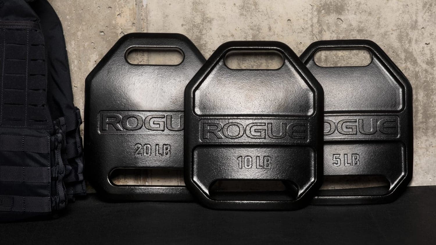 Rogue Echo Weight Vest Plates in 5, 10, and 20 pound sizes