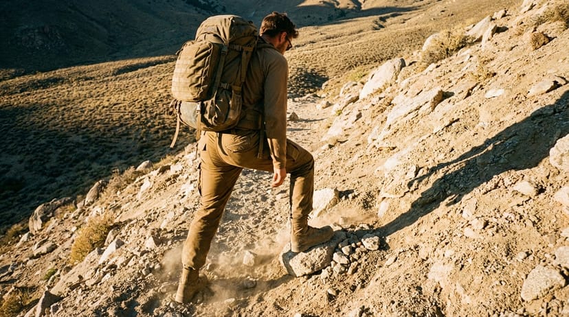 Primary causes in loaded walking - editorial illustration