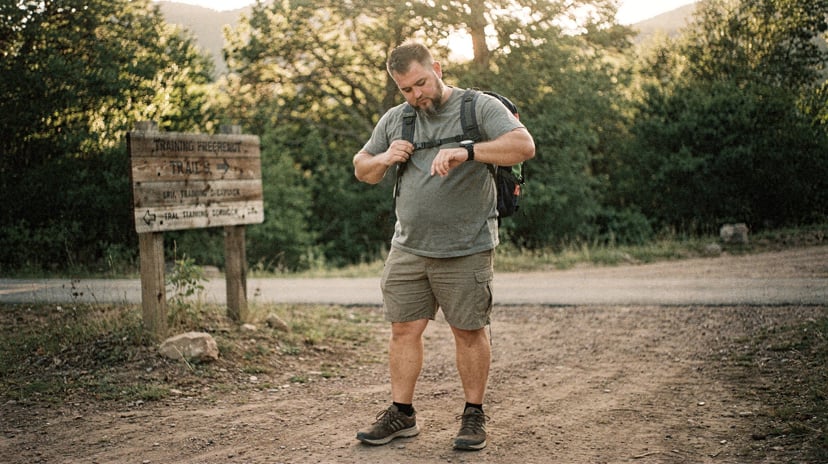 Weekly planner with one primary ruck, strength sessions, and unloaded aerobic work