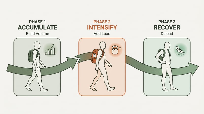 The three-phase periodization model - editorial illustration